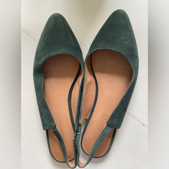 Madewell Accessories - Madewell green sling back flats